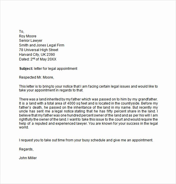 Legal Letter format Template Lovely Sample Appointment Letter 28 Download Free Documents In