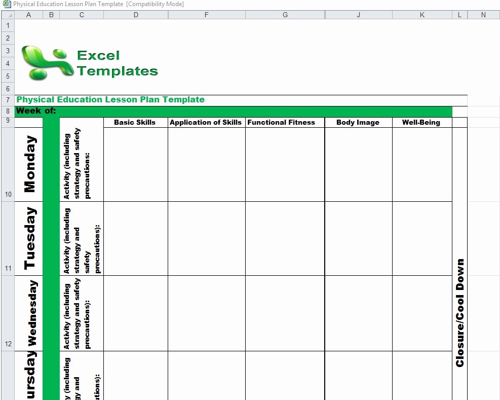 Lesson Plan Calendar Template Lovely Content Planning Template Education
