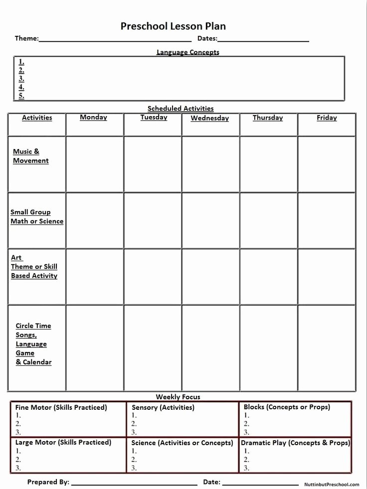 Lesson Plan format Template Lovely 25 Best Ideas About Preschool Lesson Plan Template On
