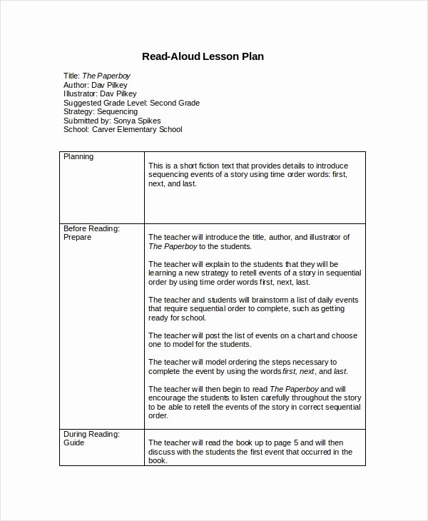 Lesson Plan Template Doc New Lesson Plan Template 10 Free Word Pdf Document