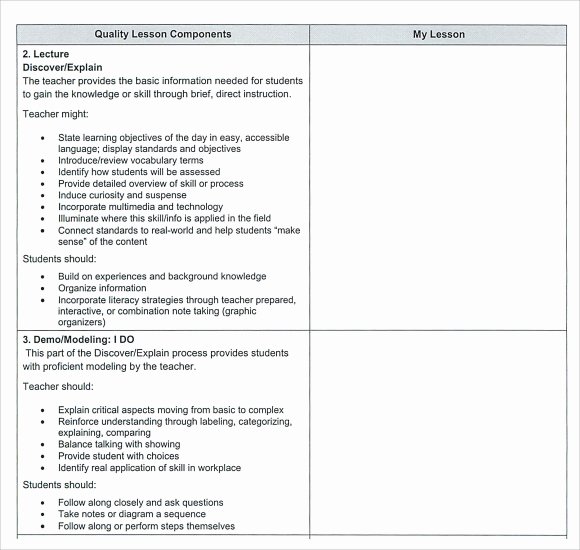 Lesson Plan Template Elementary Beautiful 9 Teacher Lesson Plan Templates for Free Download