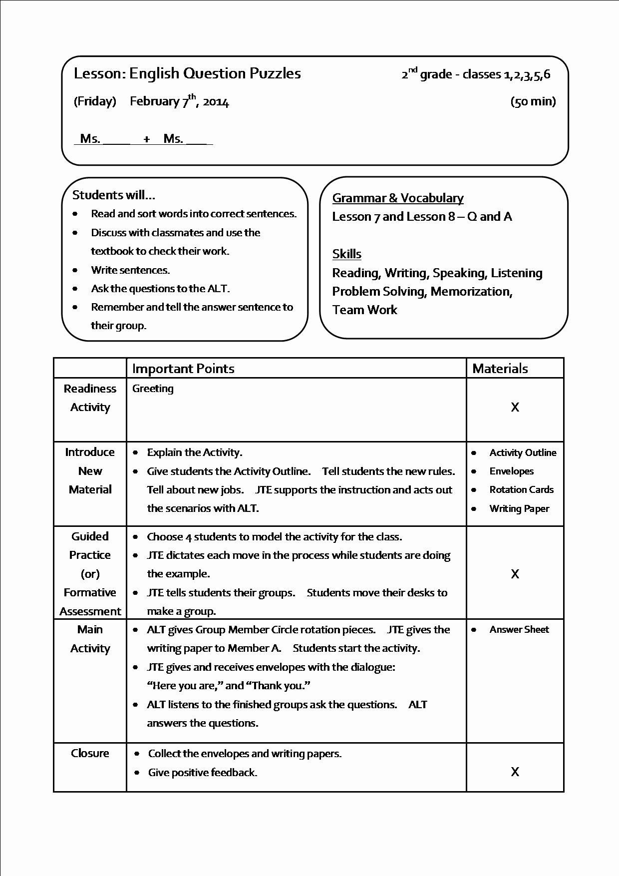 Lesson Plan Template for Elementary Best Of Lesson Plan Template for Elementary Teachers Templates