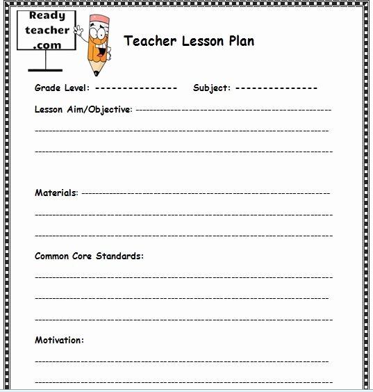 Lesson Plan Template Free Awesome Free Lesson Plan Template
