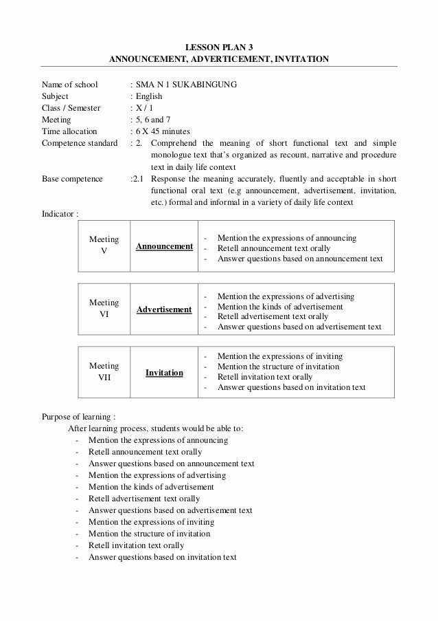 Lesson Plan Template High School Best Of High School Lesson Plans format High School Lesson Plan