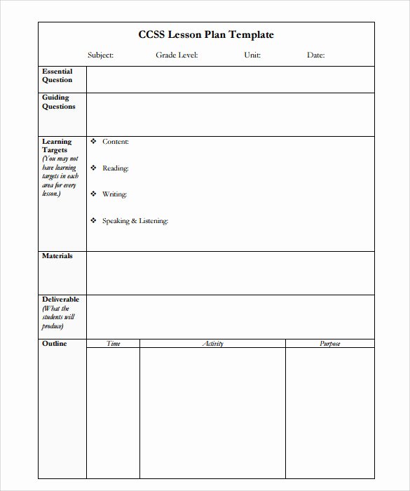 Lesson Plan Template Word Elegant Sample Simple Lesson Plan Template 11 Download Documents
