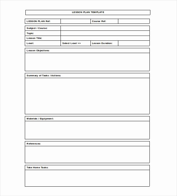 Lesson Plan Template Word Inspirational Blank Lesson Plan Template – 15 Free Pdf Excel Word