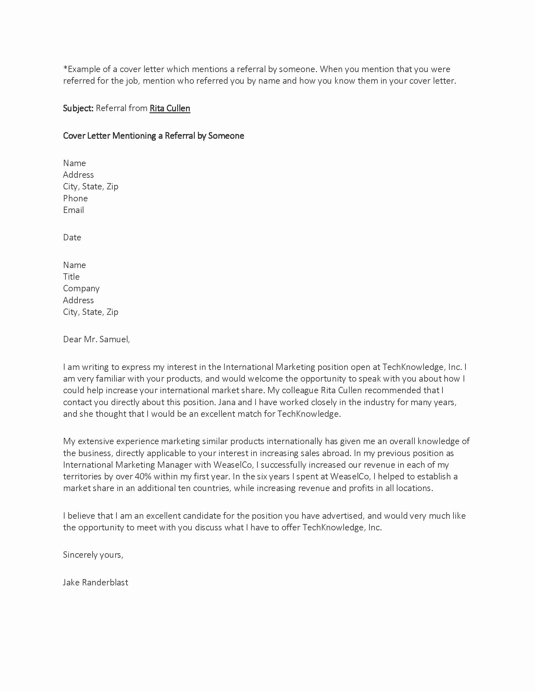 Letter asking for Referrals From Medical Professionals Lovely Letter Application January 2016
