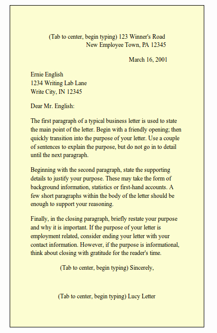 Letter format Carbon Copy New English Business Letter Revisi 1
