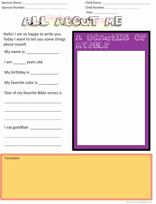 Letter format for Kids Best Of All About Me A Free Letter Writing Template for Kids to