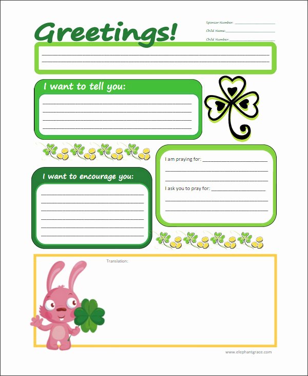 Letter format for Kids Elegant 10 Letter Templates for Kids Free Sample Example