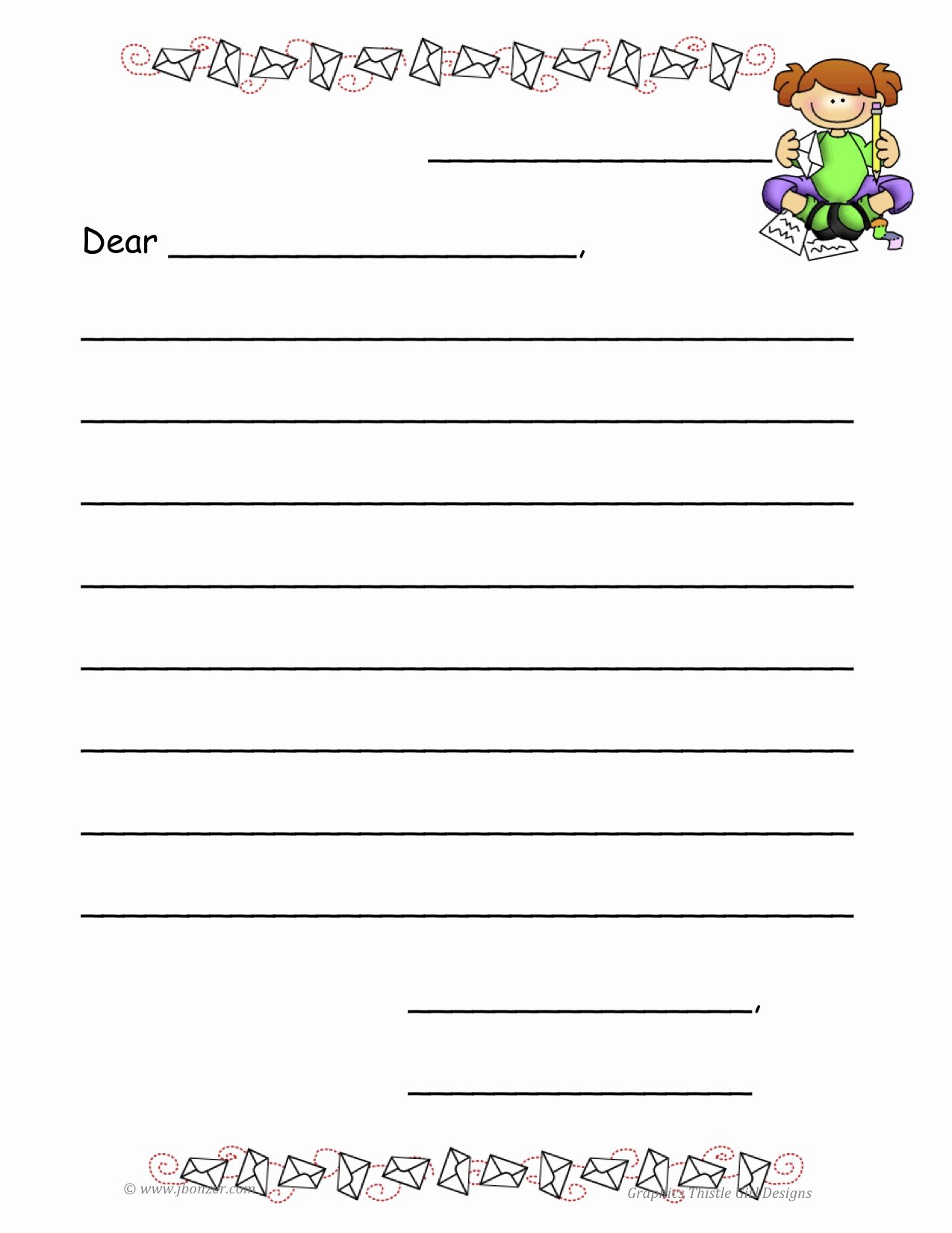 Letter format for Kids Inspirational Letter Template for Kids
