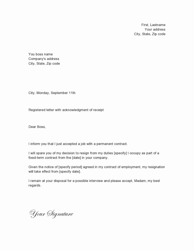Letter format On Word Awesome Just Another Simple Resignation Letter Sample