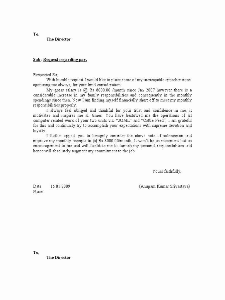 Letter format On Word Beautiful 10 Best Salary Increment Letter format for Employee In Doc