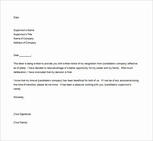 Letter format On Word Beautiful Resignation Letter formats 10 Free Word Excel Pdf