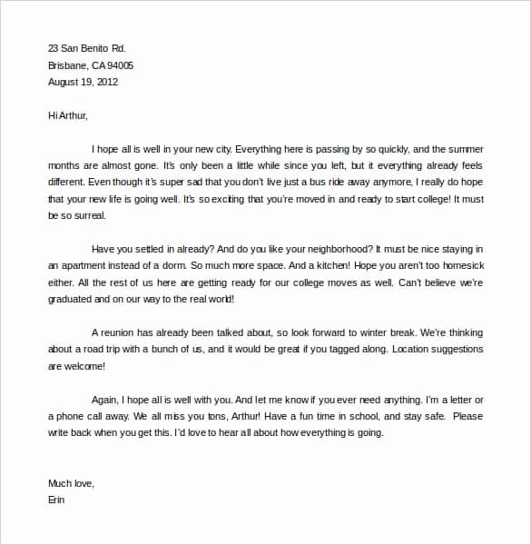 Letter format to A Friend Inspirational 49 Friendly Letter Templates Pdf Doc