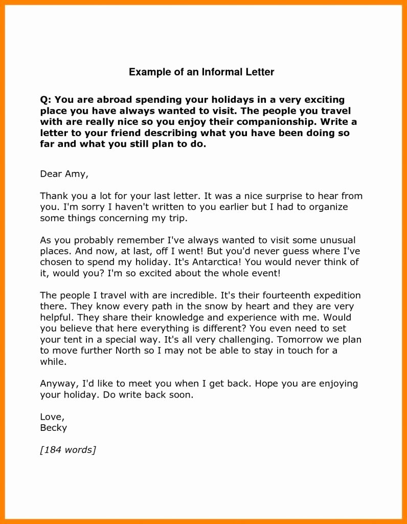 Letter format to A Friend Lovely Informal Letter format to Friend