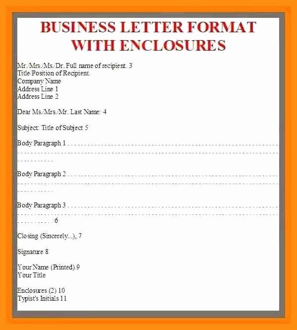 Letter format with Enclosures New 12 13 Sample Letters with Enclosures