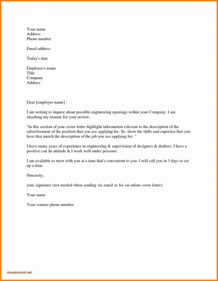 Letter Of Inquiry format Lovely format Letter Inquiry