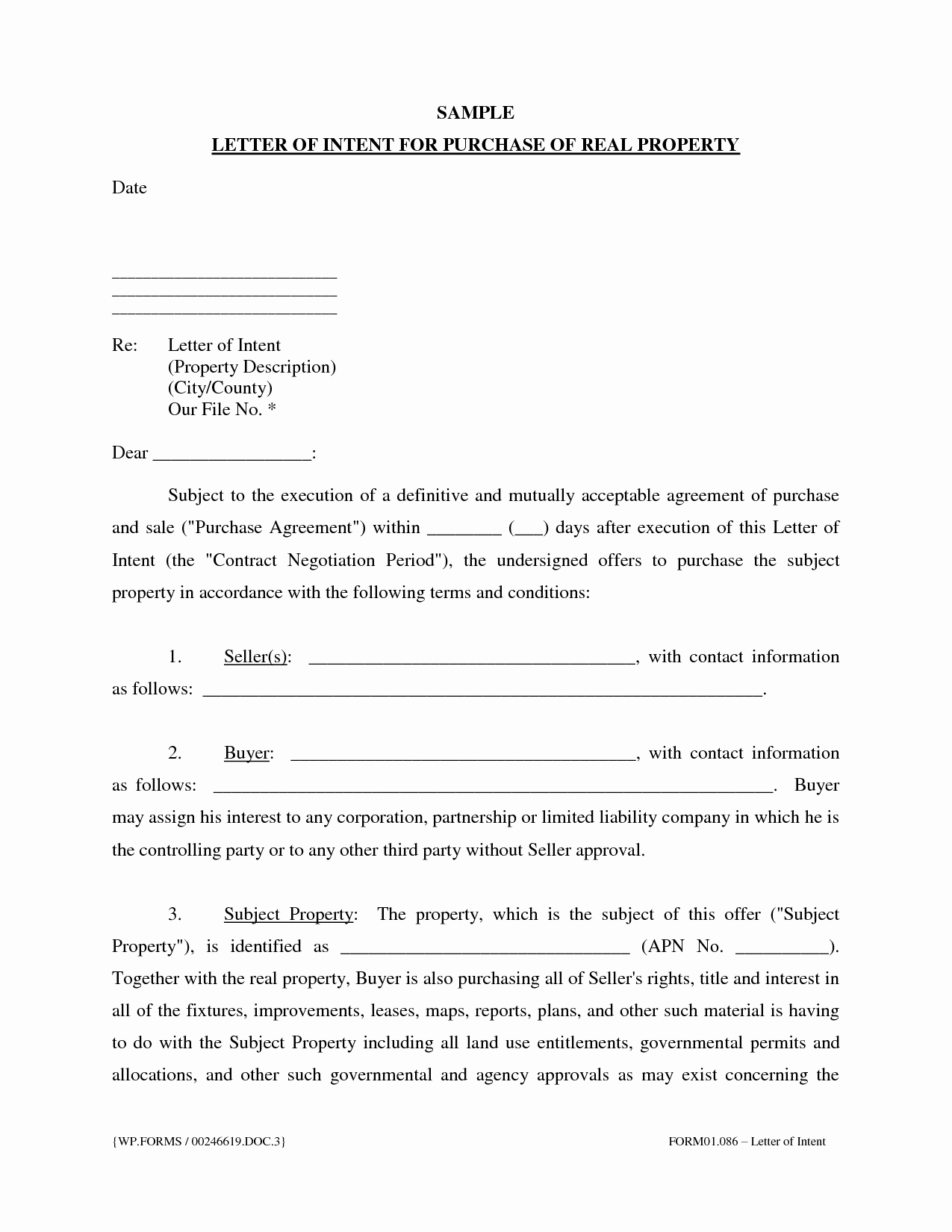 Letter Of Intent to Purchase Real Estate Template Unique Sample Letter Intent to Purchase Real Estate Free