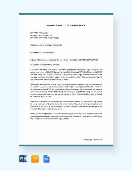 Letter Of Knowing someone for Immigration New 12 Affidavit Samples Doc Pdf