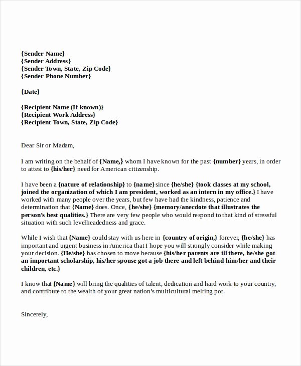 Letter Of Knowing someone for Immigration Sample Luxury Reference Letter for Immigration From Employer