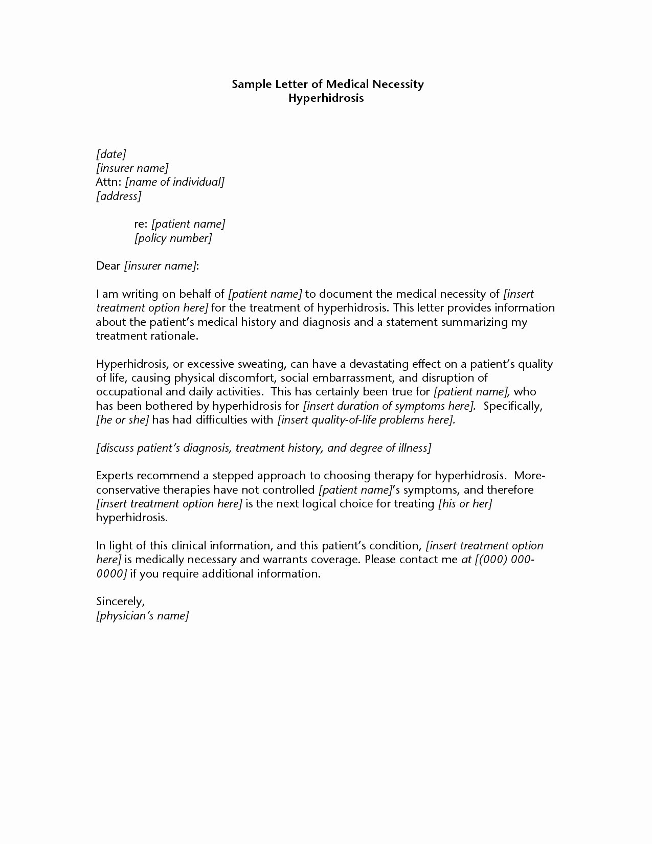 Letter Of Medical Necessity Template Speech therapy Fresh Letter Medical Necessity for Physical therapy Template