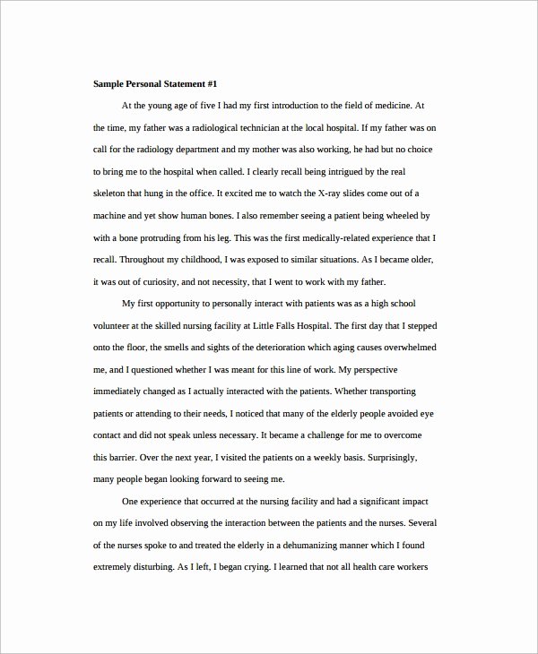 Letter Of Medical Necessity Template Speech therapy New 6 Personal Statement Samples