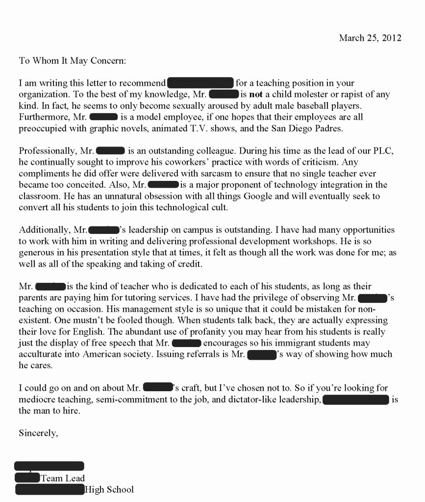 Letter Of Recommendation asking Unique Never ask A Smartass for A Letter Of Re Mendation