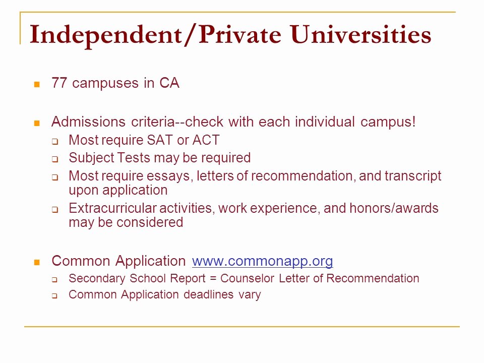 Letter Of Recommendation Common App Beautiful College Night for Seniors Class Of Ppt Video Online