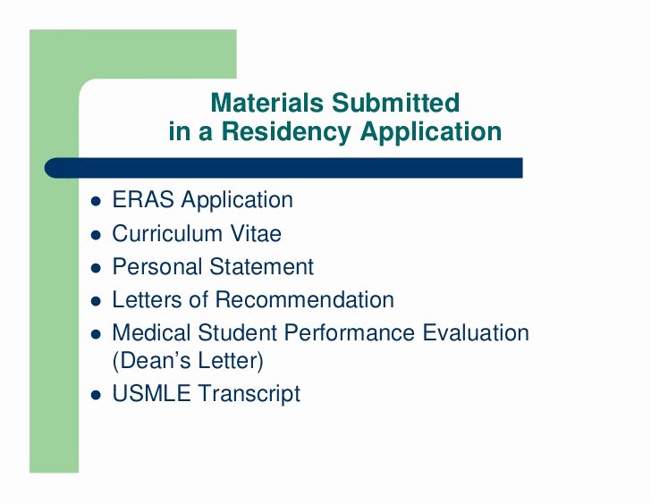 Letter Of Recommendation Eras Elegant Making the Most Of Your Residency Application What to Do