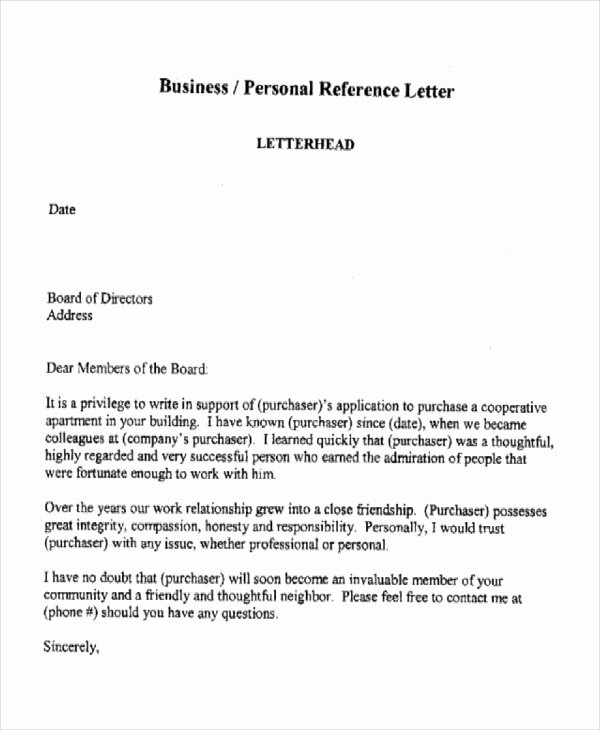 Letter Of Recommendation for Apartment Awesome 10 Sample Business Reference Letter Templates Pdf Doc