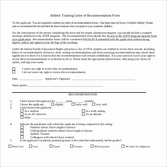 Letter Of Recommendation for athlete Elegant 35 Letters Of Re Mendation for Student Pdf Doc
