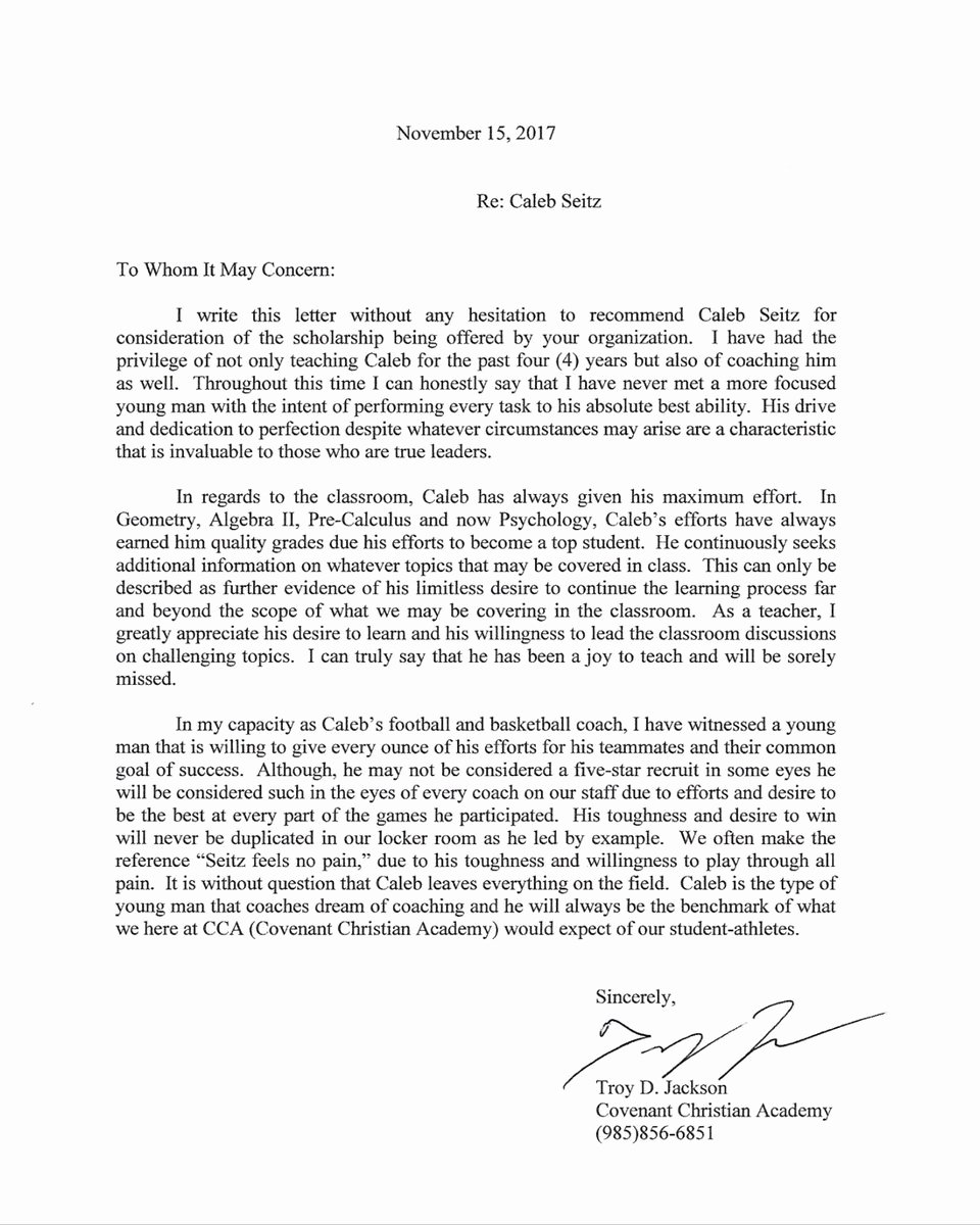 Letter Of Recommendation for athlete Elegant Letter Re Mendation for Football Coach – Perfect