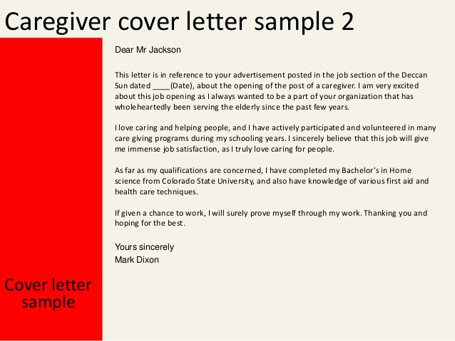 Letter Of Recommendation for Caregiver Awesome Caregiver Cover Letter