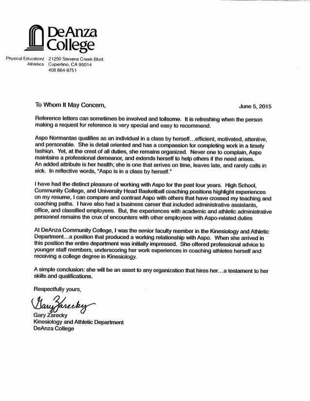 Letter Of Recommendation for Coach Inspirational Coaches Reference Letters
