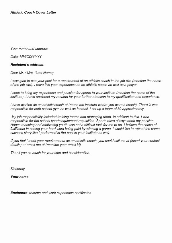 Letter Of Recommendation for Coach Unique Letter Re Mendation for A Coaching Position Example