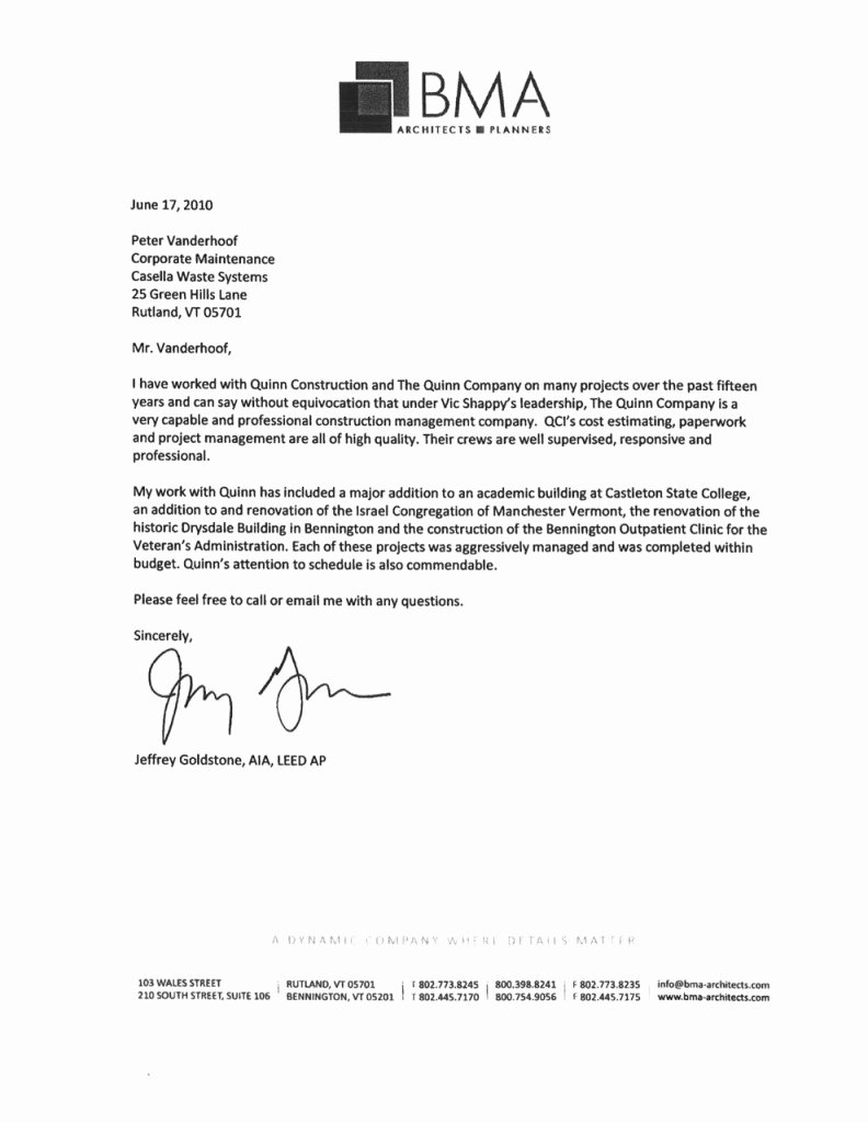 Letter Of Recommendation for Contractor Awesome Contractor Re Mendation Letter Letter Of Re Mendation