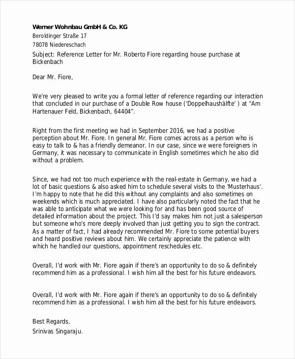 Letter Of Recommendation for Housing Fresh 16 Landlord Reference Letter Template Free Sample