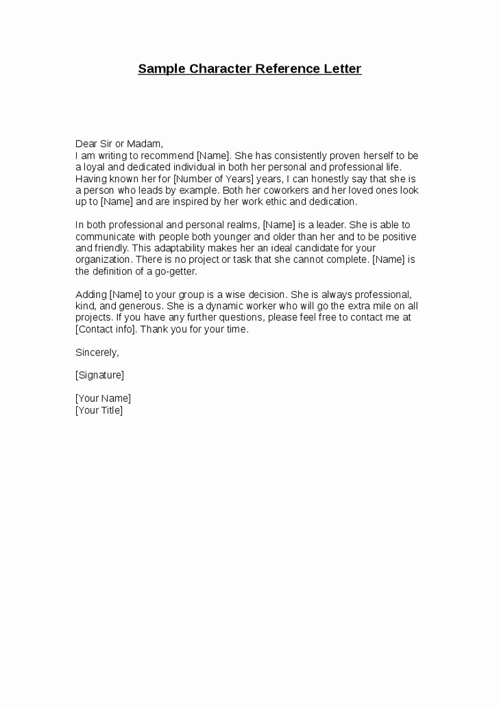 Letter Of Recommendation for Housing Fresh Sample Character Reference Letter Dear Sir or Madam I Am