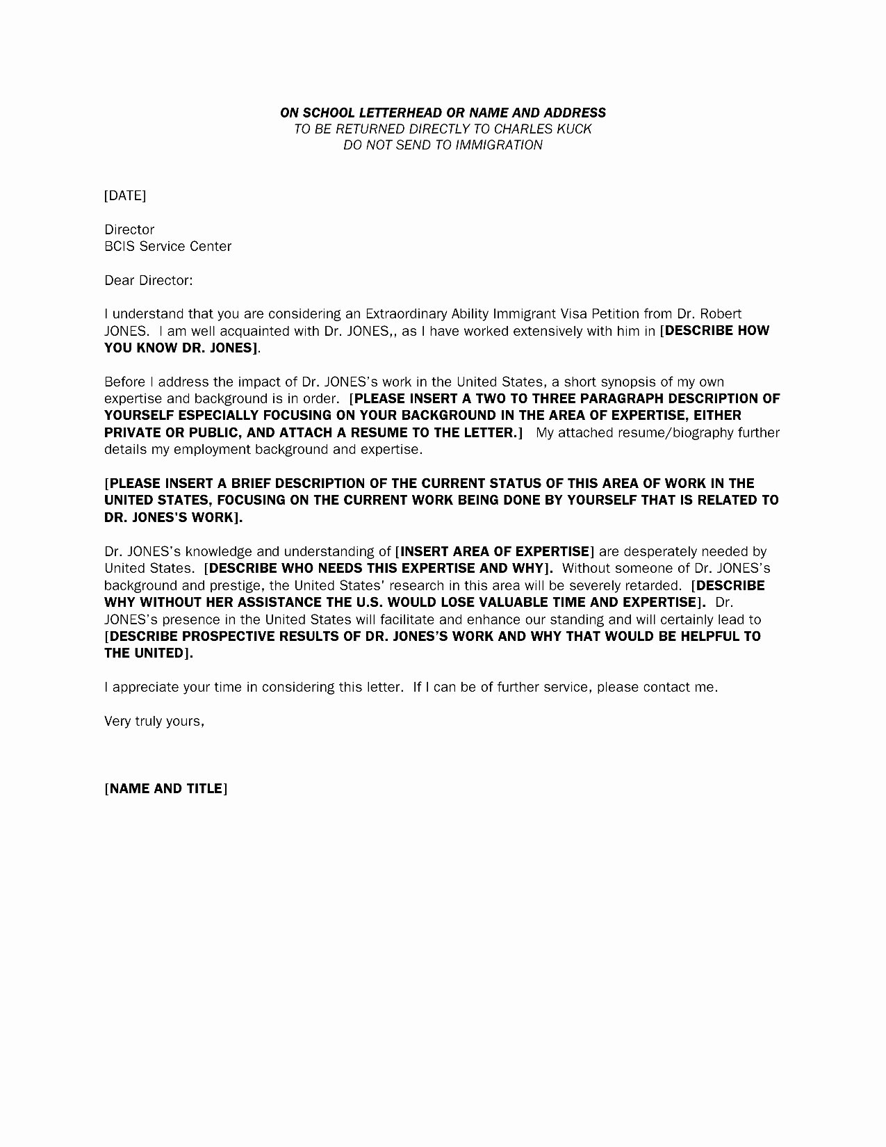 Letter Of Recommendation for Immigration New Immigration Re Mendation Letter Template Collection