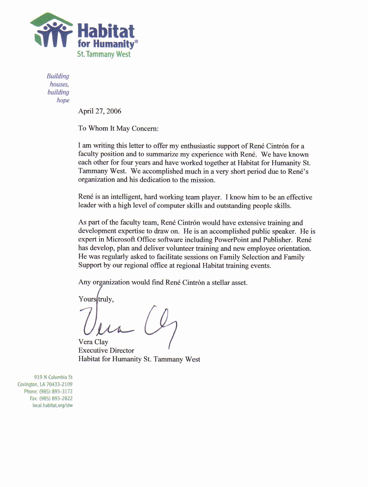 Letter Of Recommendation for Professorship Elegant Professional Reference Letter Example
