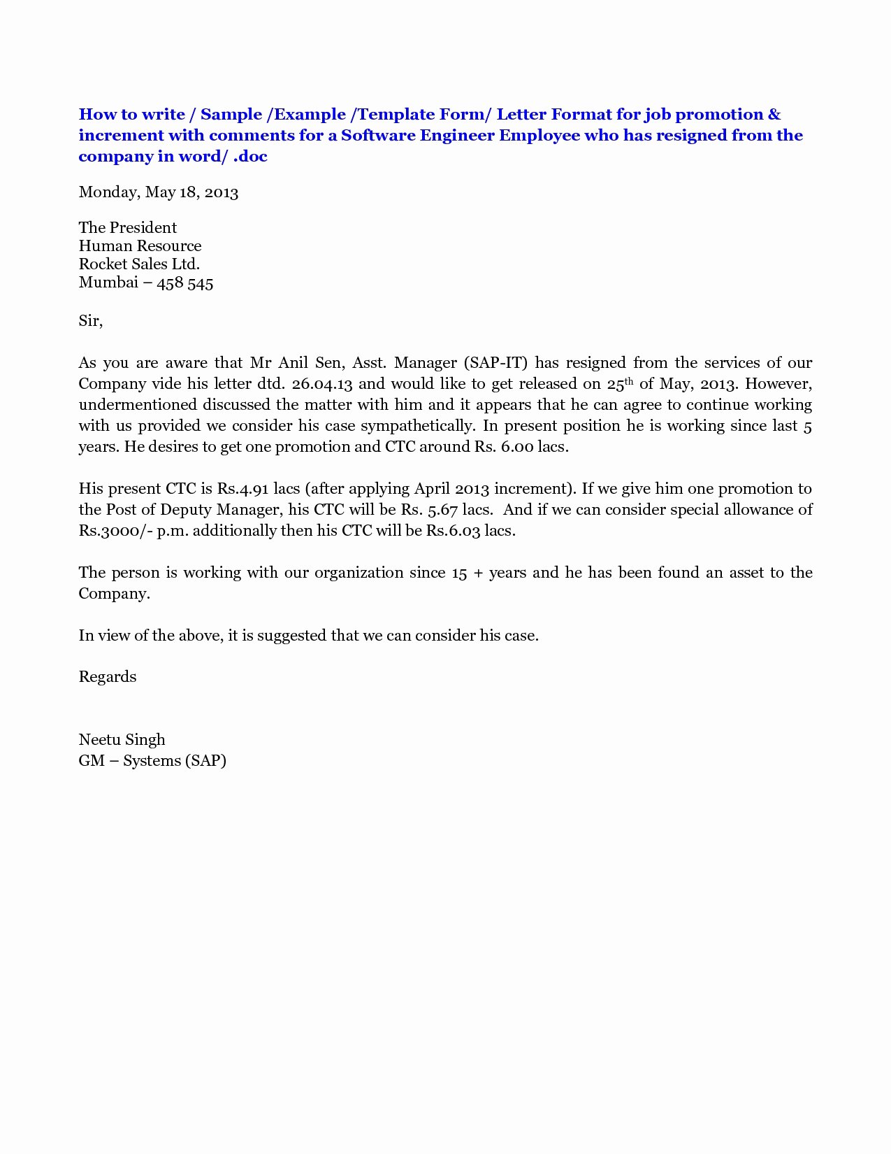 Letter Of Recommendation for Promotion Beautiful 12 Promotion Re Mendation Letter Examples Pdf