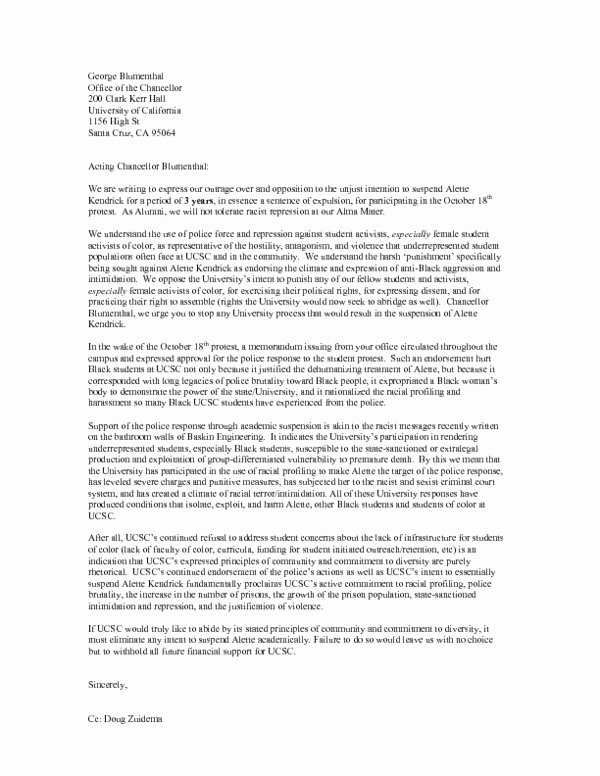 Letter Of Recommendation From Alumni Luxury Help Fight Racism and Protect Free Speech at Ucsc Indybay