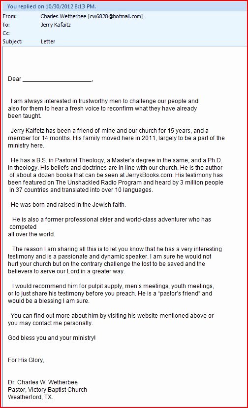 Letter Of Recommendation From Pastor Awesome Jk Ltr (2) Jpg