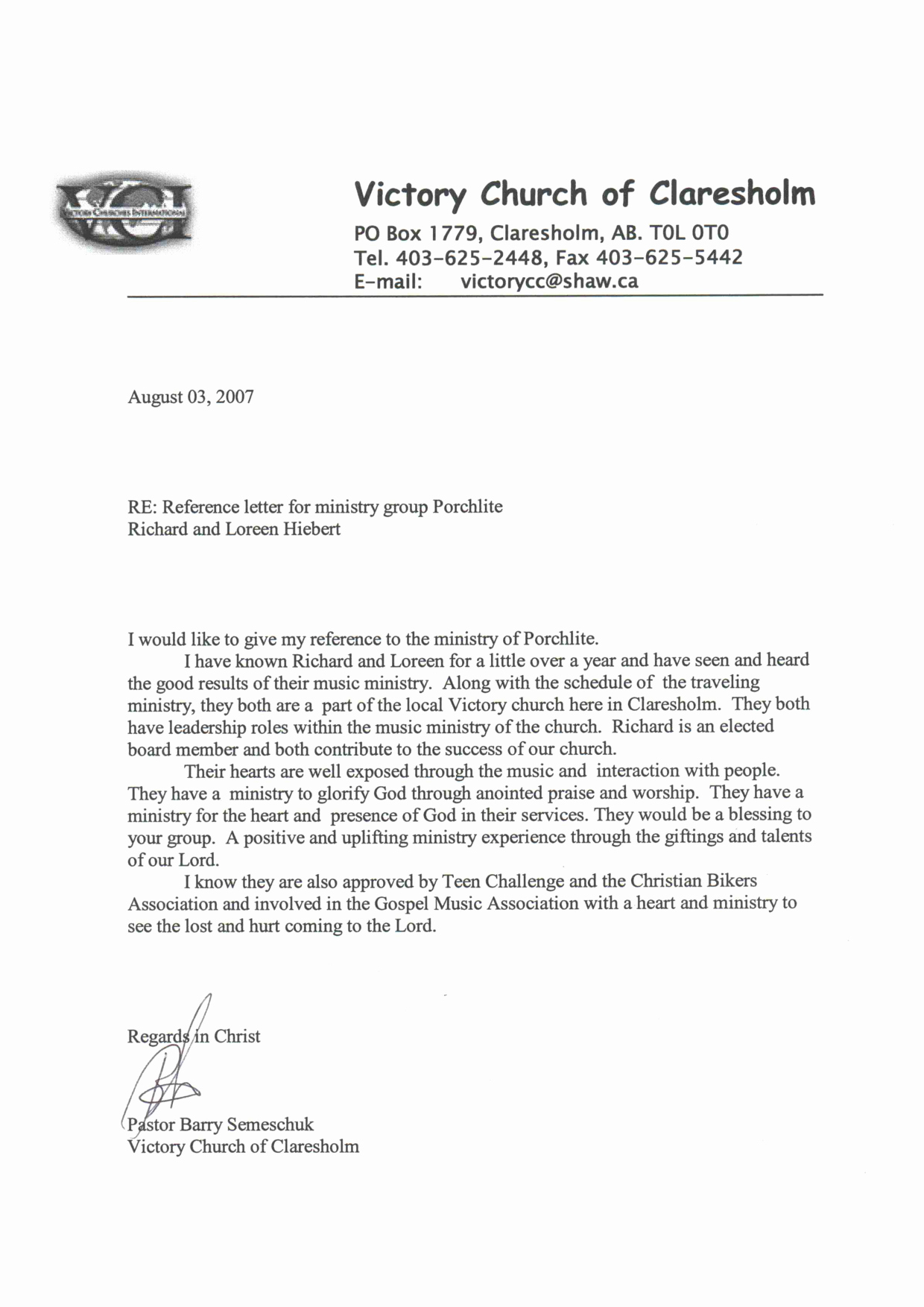 Letter Of Recommendation From Pastor New Reference Letter Pastor Church Member Oshiborifo