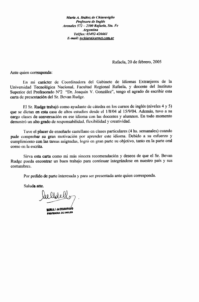 Letter Of Recommendation In Spanish Fresh Curriculum Vitae