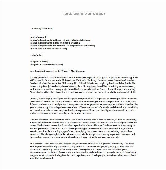 Letter Of Recommendation Letterhead Luxury Letters Of Re Mendation – 28 Free Word Excel Pdf