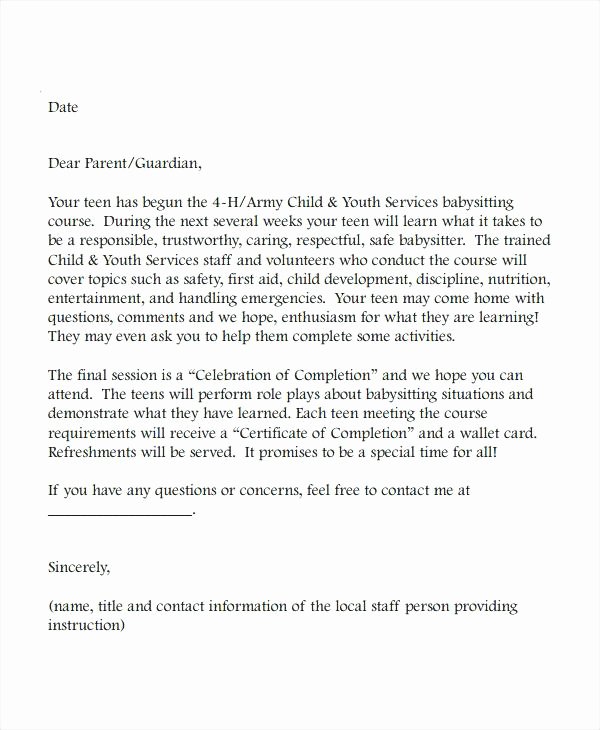 Letter Of Recommendation Nanny New Babysitter Reference Letter for Job Child Care Provider