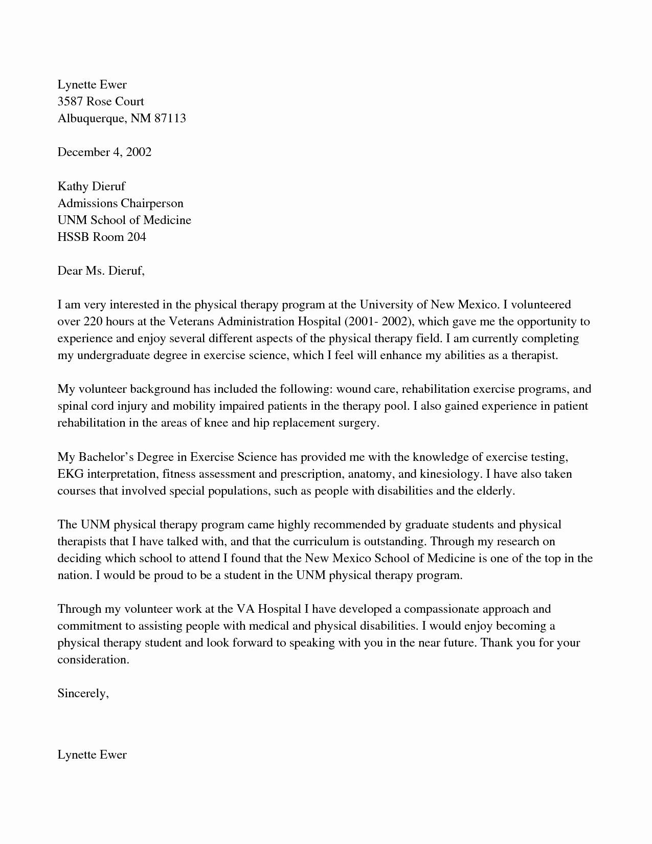 Letter Of Recommendation Pa School Beautiful Letter Re Mendation for Physical therapy School