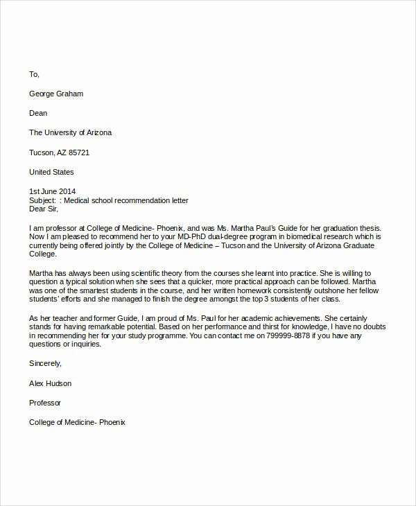 Letter Of Recommendation Peer Luxury Examples Of Re Mendation Letter
